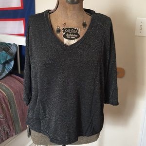 Grey sparkly striped sweater